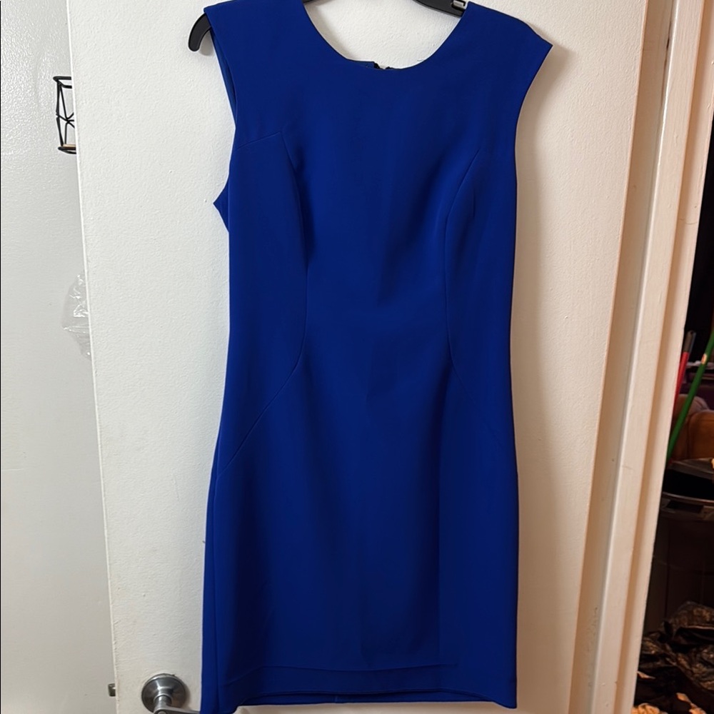 Elegant Blue Sleeveless Dress